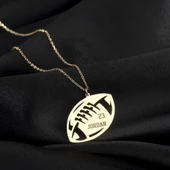 925 Ayar Gümüş Amerikan Futbol Topu Kolye Özel Tasarım thumbnail 1