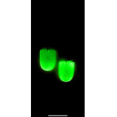Oval Çerçeve Şekilli Beyaz Renkli Ebruli Gece Yeşil Neon Olan Parlak Küpe Epoksi El Yapımı Hediyelik thumbnail 7