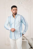 Paul Martin Pamuklu Regular Fit Çizgili Yaka Düğmeli Gömlek thumbnail 7