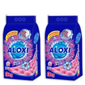 Aloxi Matik Toz Deterjan Renkli ve Beyazlar İçin 2 Ad. x 9 Kg. (18 Kg. - 120 Yıkama) - 1