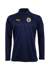 Fenerbahçe Orijinal 23/24 A Takım Hoca Yarım Fermuar Lacivert Sweat + Bileklik Set Özel Ahşap Kutulu thumbnail 2