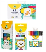 Adel 9 Parça Boya Seti 12 li Pastel+Sulu+Kuru Boya+Keçeli Kalem - 2