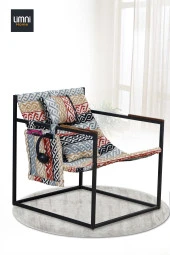 Limni Home Modern Iskandinav Teddy Berjer, Metal Iskeletli - 1