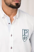 Paul Martin Armalı Arkası Baskılı Garnili Pamuklu Regular Fit Marina Gömlek thumbnail 5