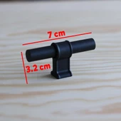Hisar Mat Siyah Metal Düğme Tek Vidalı Çekmece Mutfak Mobilya Dolabı Dolap Kulpu Kulbu Kulpları - 2