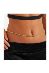 Altın Kaplama Kadın Bel Zinciri - 1