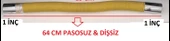 DOĞALGAZ KOMPANSATÖR BAĞLANTI FLEXİ & DİLİTASYON FİLEXİ PASOSUZ & 1 İNÇ & 1 İNÇ  ( 64 cm ) - 3