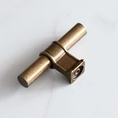 Hisar Eskitme Antik Sarı Metal Düğme Tek Vidalı Mobilya Mutfak Çekmece Dolap Kulpu Kulbu Kulpları - 3