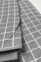Kendinden Çantalı Kapitone Piknik Örtüsü 150X150 cm Su Geçirmez Oduncu Desen - 3