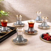 Schafer Tommy 6 lı Cam Çay Seti 12 Parça-Siyah - 5