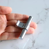 Hisar Krom Metal Düğme Tek Vidalı Çekmece Mutfak Mobilya Dolabı Dolap Kulpu Kulbu Kulpları - 3