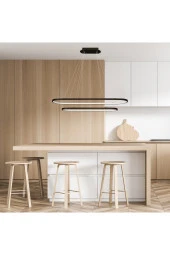 Voxlamp lighting solutions Arcuated Samsung Ledli Oval Sarkıt Led Avize Ø100x30-80x20 Cm Ikili thumbnail 1