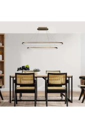 Voxlamp lighting solutions Arcuated Samsung Ledli Oval Sarkıt Led Avize Ø100x30-80x20 Cm Ikili thumbnail 2