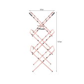 ROMEE Bebek Çamaşır Kurutmalık Askısı Pratik Katlanır Yenilendi 3katlı Dar Balkon Otel Pembe - 1
