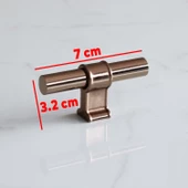 Hisar Bronz Metal Düğme Tek Vidalı Çekmece Mutfak Mobilya Dolabı Dolap Kulpu Kulbu Kulpları - 2