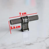 Hisar Eskitme Antik Gümüş Metal Düğme Tek Vidalı Mobilya Mutfak Çekmece Dolap Kulpu Kulbu Kulpları thumbnail 2