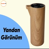 Kapsül Ayak Mobilya Yükseltici Kanepe Tv Ünitesi Koltuk Ayağı Konsol Ayakları Açık Kübik Ceviz 18 Cm thumbnail 3