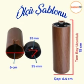 Kapsül Ayak Mobilya Yükseltici Kanepe TV Ünitesi Koltuk Ayağı Baza Ayakları Kübik Ceviz 15 cm thumbnail 2