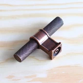 Hisar Eskitme Antik Bakır Metal Düğme Tek Vidalı Mobilya Mutfak Çekmece Dolap Kulpu Kulbu Kulpları thumbnail 4