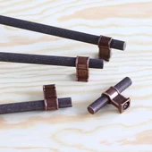 Hisar Eskitme Antik Bakır Metal Düğme Tek Vidalı Mobilya Mutfak Çekmece Dolap Kulpu Kulbu Kulpları thumbnail 3