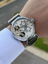 Romanson Deri Kordon İç Fonksiyonları Aktif Özel Seri 5 Atm Suya Dayanıklı Erkek Kol Saati AG1270.02 thumbnail 3