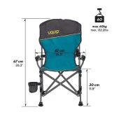 Uquip Kirby Yüksek Konforlu & Takviyeli Katlanır Çocuk Kamp Sandalyesi - 2