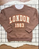 London Baskılı Çocuk Oversize Sweatshirt (Dhb9QCy9COvKv) - 8