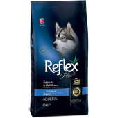 Reflex Plus Somonlu Orta ve Büyük Irk Yetişkin Köpek Maması 15 KG - 1