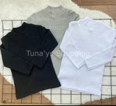 Fitilli Raporlu Çocuk Badi 3'lü Set Siyah Beyaz Gri (bDWJLYWUIBiZH) - 5
