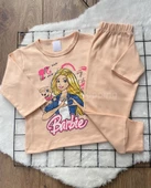 %100 Pamuk Penye Kumaş Bebek Çocuk Pijama Takım - PİJAMA BARBİE (T76qushEdDOiB) - 7