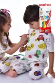 Unisex Boya Kalemi Hediyeli Boyanabilir Pijama Takımı ( Her Yıkama da Yeni Bir Başlangıç ) (0IVVTEcfnqKBq) - 1
