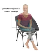Uquip Comfy Relax Konforlu Katlanır Kamp Sandalyesi - 3