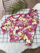 %100 Pamuk Penye Kumaş Bebek Çocuk Pijama Takım - PEMBE PİJAMA TAKIMI BAKS BANNY (4fhcwzWThPDON) - 1