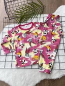 %100 Pamuk Penye Kumaş Bebek Çocuk Pijama Takım - PEMBE PİJAMA TAKIMI BAKS BANNY (4fhcwzWThPDON) - 9