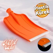 Plastik Metal Uçlu Faryap Kar Küreme Küreği Ahır Gübre Pisliği Temizleme Turuncu 37x30 cm Kürek - 1