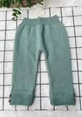 Unisex İçi Havlulu Kalın Kışlık Beli Lastikli Triko Pantolon (0Uum3KKFruPks) - 3