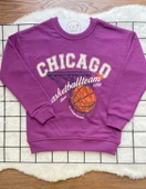 CHICAGO Baskılı Çocuk Oversize Sweatshirt (umNQqnNiaEGOy) - 1