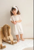 Kız Çocuk Rahat Kalıp Beyaz Elbise (dBkb4eWb1ymg1) - 2