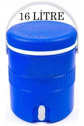 Plastik 16 Litre Musluklu Soğuk Su Termosu Mavi - 1