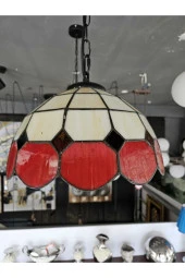 Yüceeller Vitray Ayarlanabilir Sarkıt Avize Kırmızı 30cm (12") - 1