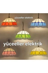 Yüceeller Vitray Ayarlanabilir Sarkıt Avize Kahverengi 25cm (10") - 4