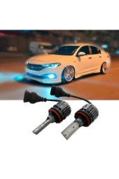 Fardoktoru Fıat Egea Buz Mavisi Led Sis Farı Ampulü Photon Zero H8 H11 thumbnail 1