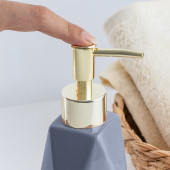 Porsima 3203 Seramik Sıvı Sabunluk - Tezgah Üstü Banyo Mutfak Lavabo Sabunluğu - 250 cc Antrasit - 2