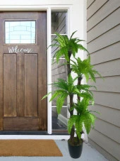 Nettenevime Yapay Ağaç Sıkas Palmiye Açık Yeşil 4Katlı 72Yaprak 150cm Salon Çiçeği Yapay Çiçek thumbnail 2