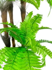 Nettenevime Yapay Ağaç Sıkas Palmiye Açık Yeşil 4Katlı 72Yaprak 150cm Salon Çiçeği Yapay Çiçek thumbnail 9