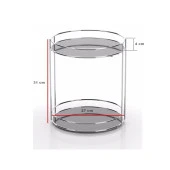 Tekno Tel EG-213 İki Katlı Banyo Aksesuar Sunum Rafı Krom - 2