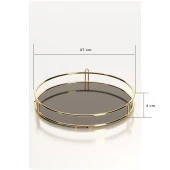 Tekno Tel EG-212 Tek Katlı Banyo Aksesuar Sunum Rafı Altın - 3