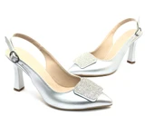 Feles Toka Taş Detaylı Arkası Açık Stiletto Kadın Topuklu Ayakkabı thumbnail 8