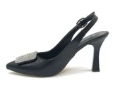 Feles Toka Taş Detaylı Arkası Açık Stiletto Kadın Topuklu Ayakkabı thumbnail 14