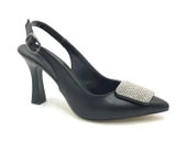 Feles Toka Taş Detaylı Arkası Açık Stiletto Kadın Topuklu Ayakkabı thumbnail 4